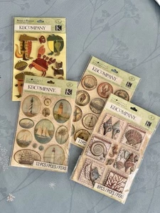 Lot of 4 ~ K&Company Scrapbook Stickers ~ Tim Coffey Epoxy Stickers ~ Animals - Picture 1 of 6
