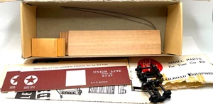 HO RED BALL OLD TIME BOXCAR WOODEN KIT UNION LINE PENNSYLVANIA - Picture 1 of 1