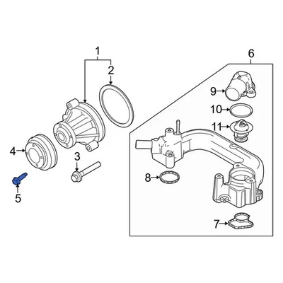 For Mercury Grand Marquis 98-11 Mercury Engine Water Pump Pulley Bolt Foto 1 de 2
