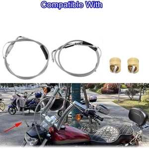 Motorcycle 42 Throttle and Idle Cable Set Replacement Accessories Idle Cable - Picture 1 of 8