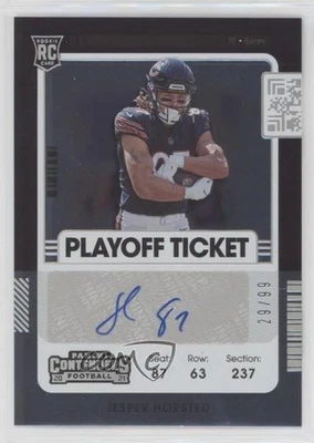 2021 Panini Contenders Playoff Ticket /99 Jesper Horsted #284 Rookie Auto RC - Image 1 of 2