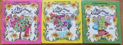 3 Vintage Superscope Story Teller Books ~ ALICE IN WONDERLAND & MAD HATTER'S TEA Foto 1 de 4
