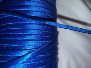 10 yardas Azul Cobalto Satinado Cordón Correa Corbata Corsé 1/4" Ancho - Imagen 1 de 2