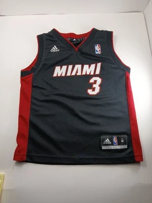 CAMISA NEGRA JUVENIL ADIDAS MIAMI HEAT #3 DWAYNE WADE TALLA/MEDIANA  Foto 1 de 4