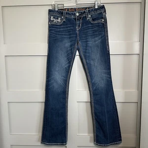 Rock Revival Chereen Easy Boot Cut Blue Denim Jeans Low Rise Größe 28”x33” - Bild 1 von 14