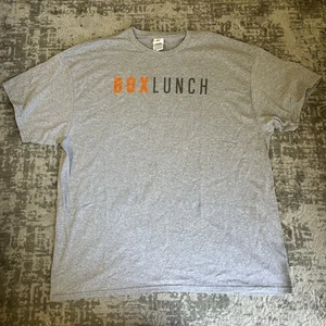 Grey ‘Box Lunch’ Grey Men’s T-Shirt Size 2XL - Picture 1 of 8