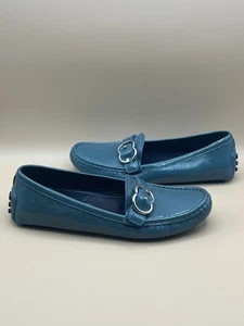 Mocasines deportivos GUCCI Sachelin charol verde azulado - para mujer talla 36 1/2 (370616) - Imagen 1 de 11