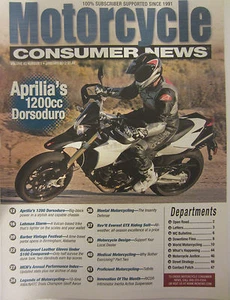 Motorcycle Consumer News Magazine January 2012 Aprilia's 1200cc Dorsoduro  - Picture 1 of 1