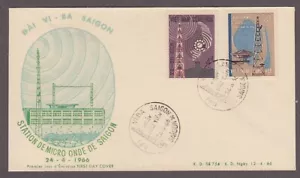 Vietnam Süd FDC Abdeckung Saigon Mikrowellenstation 1966 - Bild 1 von 1