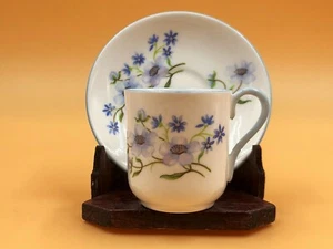 Shelley Blue Rock China miniature cabinet demitasse cup & saucer. Duo. No.13591. - Picture 1 of 7