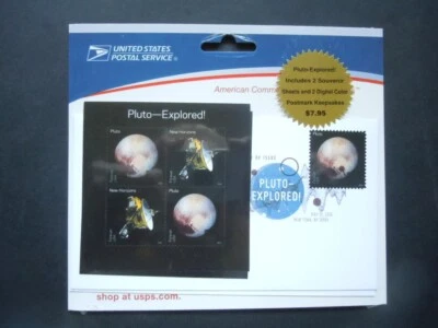#5077-78 Pluto Explored Original USPS Packaging From World Stamp Show-NY 2016 - Image 1 of 2