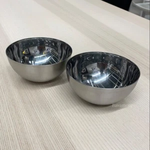 IKEA BLANDA BLANK- Small Serving bowl 5", Stainless steel, Set of 2 - Picture 1 of 1