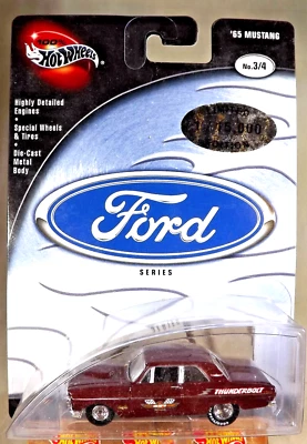 2002 Hot Wheels ERROR 100% Ford Series 3/4 '65 MUSTANG - THUNDERBOLT Packaged - Image 1 of 4
