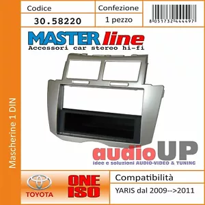 Bisel de Radio 1 din Yaris 2007 Al 2011 Color Silver Cajón Desmontable - Imagen 1 de 2