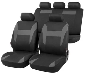 COPRISEDILI PER VOLVO S40 2003-2012 II 13422 NERO GRIGIO FODERE AUTO COMPATIBILI - Foto 1 di 8