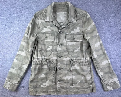 Chaqueta American Eagle para mujer pequeña verde camuflaje AE-177 carga utilitaria militar Foto 1 de 4