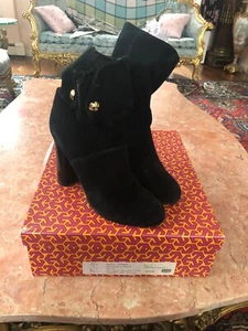 Authentic TORY BURCH SABLE (SABLE SPLIT SUEDE)  BOOTIES SIZE 8 - Picture 1 of 11