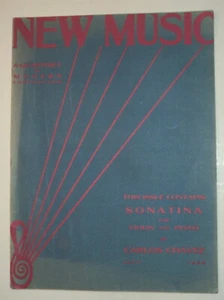 SONATINA des mexikanischen Komponisten CARLOS CHAVEZ - NEUE MUSIK Vol. I, Nein. 4. Juli 1928 - Bild 1 von 4