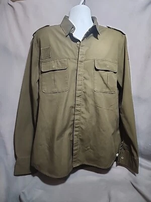 Sovereign Code 1917 Men's XL Button Down Long Sleeved Front Pockets Olive Green - Image 1 of 4