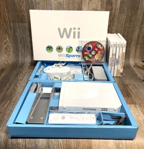Nintendo Wii Konsole RVL-001 komplett in Box getestet ohne Sports mit Super Mario + - Bild 1 von 11