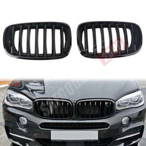 Front Bumper Grille For BMW X5 E70 X6 E71 2007-2014 Gloss Kidney Grilles Black - Bild 1 von 7