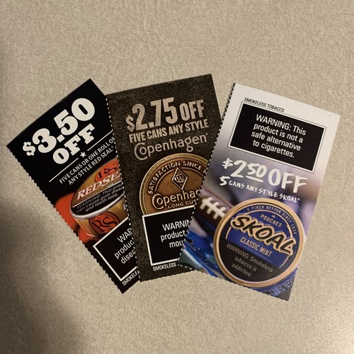 Skoal, Copenhagen, Red Seal COUPONS SAVE eBay