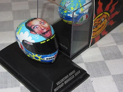 1/8 MINICHAMPS AGV HELMET ROSSI MOTO GP 2008 FACE ITALY 080076 - Image 1 of 4