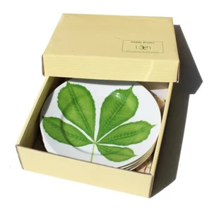 Coffret de 4 assiettes canapé en porcelaine Limoges Odile Pantz / Deshoulières - Picture 1 of 9