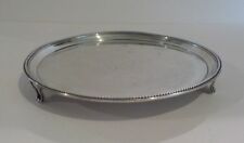  English GEORGIAN Sterling Silver 8" Footed Tray / Salver, c. 1784