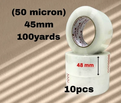 Tape strong transparent cellophane tape (10 roll) sellotape  18/24/45/48mm - Image 1 of 3