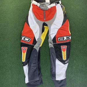 AXO Sport Racing 2007 Moto Champion Motocross Pants Sz 32 Red Black Yellow Y2k - Picture 1 of 9