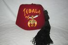 VTG 7 3/8 TEBALA Rockford Illinois Fez Masonic Shriners Cap Hat w Tassel Jeweled