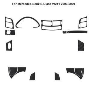 16Pcs Carbon Fiber Interior Full Kit Cover Trim For Mercedes-Benz E-Class W211 - Bild 1 von 17