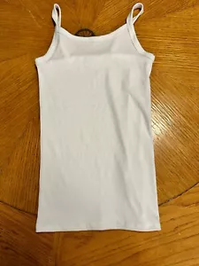 NWT No Boundaries White Rib Cami Tank Top Scoop Neck Size XS (1) - Picture 1 of 6
