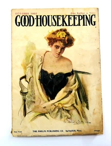 Antique 1907 GOOD HOUSEKEEPING Magazine from October '07 Monthly Mag ~ Nice - Picture 1 of 20