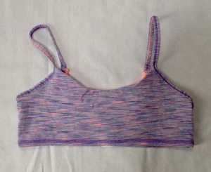 Ivivva Lululemon Sujetador Deportivo Rayas Azul Morado Rosa Atlético Alegría Caída 14 - Imagen 1 de 5