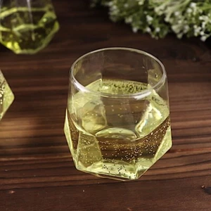 12 copas de vino desechables transparentes de plástico geométrico sin tallo de 12 oz suministros para fiestas - Imagen 1 de 9