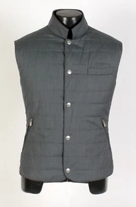 Brunello Cucinelli Wool / Silk Vest Gilet - Gray - L $2450 Retail - Picture 1 of 16