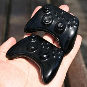 3.1'' Carved Obsidian Gamepad Crystal Game machine controller crystal decor gift - Picture 1 of 10