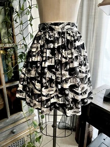 Disney The Nightmare Before Christmas Pleated Swing Skirt Pockets Size S - Picture 1 of 7