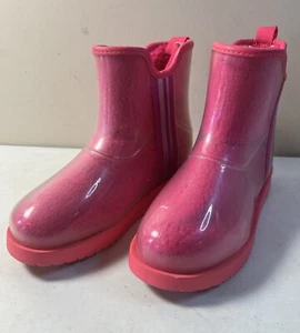 Time & Tru Women's Hot Pink Sherpa Lined Ankle Thermal Snow Boots Size 7 - Picture 1 of 9