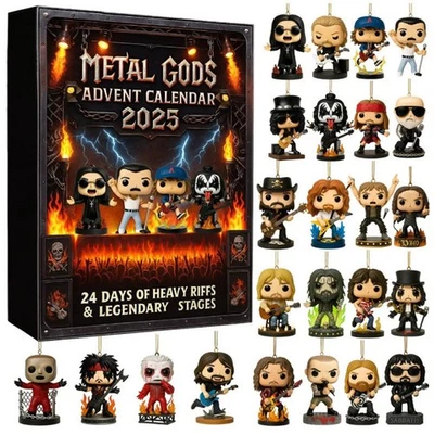 2025 Pour MetalGods RockLegend Advent Calendar 24 Days Xmas Cadeaux BlindBox - Image 1 of 4
