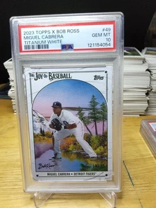 Miguel Cabrera 2023 Topps X Bob Ross Titanium White /35 PSA 10 - Bild 1 von 2