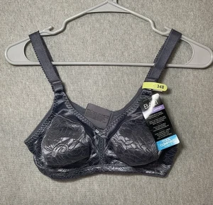 Reggiseno senza fili Bali 34B supporto classico tessuto fresco comfort grigio DF3372 - Foto 1 di 6