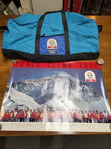 1990 Mt Everest Peace Climb Earth Day Base Camp Bag/Poster - Picture 1 of 10
