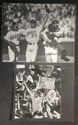 Fotos originales de 1990 ALCS Boston Red Sox vs Oakland Athletics Boston Globe Foto 1 de 3