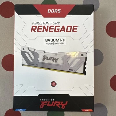 Kingston Fury Renegade 2x24GB DDR5 8400MTs 48GB Memoria KF584CU40RWK2-48 CUDIMM Foto 1 de 4