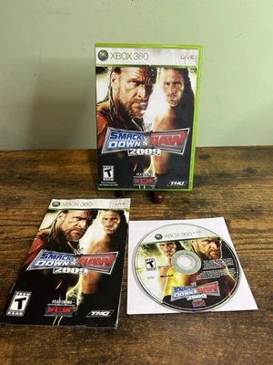 WWE ECW Smackdown Vs. Raw 2009 Wrestling Video Game Microsoft Xbox 360 Complete - Image 1 of 4