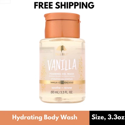 Tree Hut ванильный пенящийся гель для мытья, увлажняющий для мытья тела, дорожный размер, 3,3 унц - Изображение 1 из 4