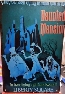 Haunted Mansion Disney Ride Trampen Geister Liberty Square Blechschild Poster - Bild 1 von 5